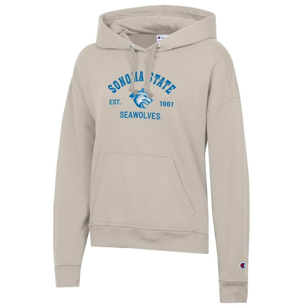  Sonoma State Seawolves Champion Women's Powerblend Fleece Pullover Hoodie - Oatmeal